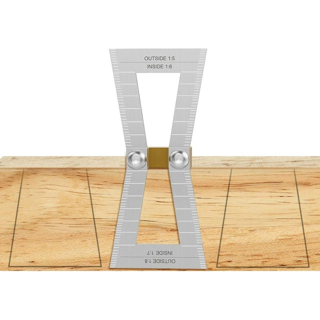 Dovetail Marker Jig Template, Precision Cutting Woodworking Tool, Aluminum Alloy Compact Design Corrosion Resistance, Quick Accurate Marking, 4 Proportions (1:5, 1:6, 1:7, 1:8)