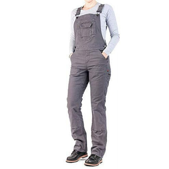 Dovetail Workwear Freshley, Straight Leg Fit, Womens Overall, 13 Functional Pockets, Grey Canvas