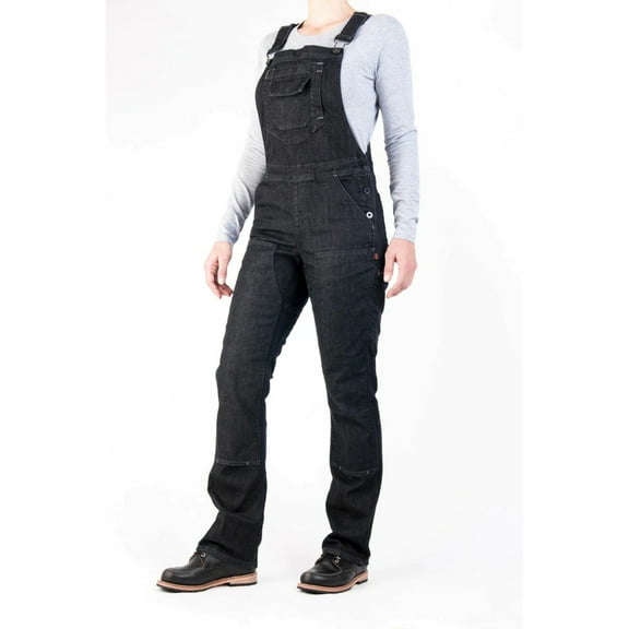 Dovetail Workwear Freshley, Straight Leg Fit, Womens Overall, 13 Functional Pockets, Heathered Black Denim