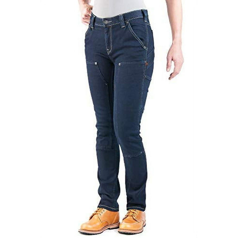 Dovetail Workwear Maven Slim, Slim Leg Fit, Cargo Pants for Women, 10  Functional Pockets, Stretch Indigo Denim 