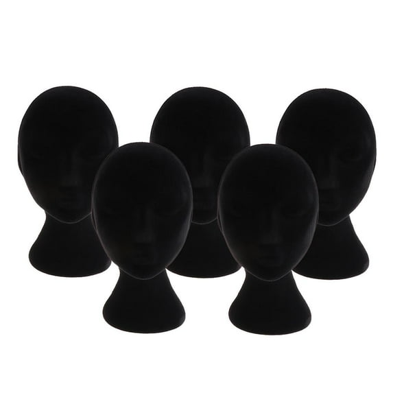 Dovewill 5pcs Black Manikin Head Models s Glasses Display