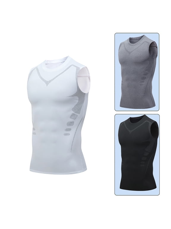 2025 New Version Energxcel Ionic Shaping Vest, Comfortable and Breathable Ice-Silk Fabric for Men to Build A Perfect Body