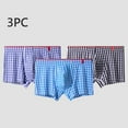 thumbnail image 1 of Dovford 3 PC Men Cotton Woven Boxers Button Fly Boxer Shorts Low Rise Lounge Boxer Trunks, 1 of 6