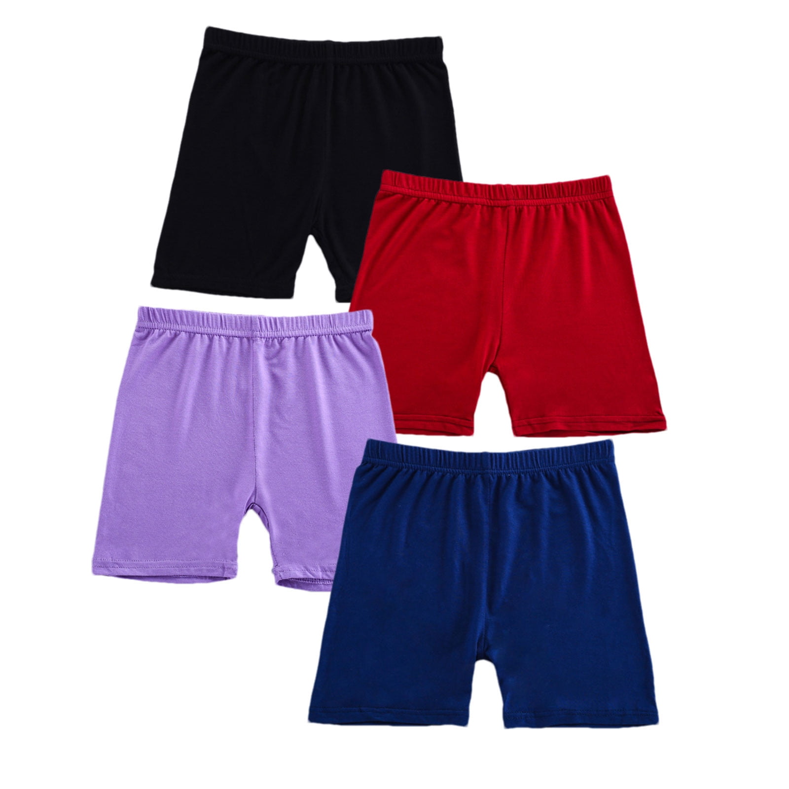 Resinta 6 Pack Girls Bike Shorts - Cartwheel & Dance Shorts For Toddlers, 100% Modal Cotton, Assorted Colors