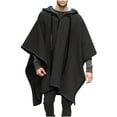thumbnail image 1 of Dovford Alpaca Poncho for Mens Pancho Mexican Hooded Cowboy and Western Ponchos Adult Blanket Vintage Hoodie Pullover Coat, 1 of 2