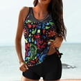 thumbnail image 1 of Dovford Blouson Tankini Swimsuits for Women 2 Piece Bathing Suits Tops with Boyshorts Modest Loose Fit Swimwear, 1 of 7