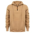 thumbnail image 1 of Dovford Fashion Hoodies For Men Oversized Pullover Loose Fit 1/4 Zip Hooded Sweatshirt with Pocket, 1 of 6