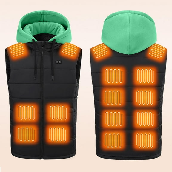 Dovford Heated Vest Jackets for Men Women Waterproof Smart Electric Heating Jacket Warming Puffer Vest Winter Heater Coat