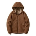 thumbnail image 1 of Dovford Hoodies for Men Winter Fleece Sweatshirt - Full Zip Up Thick Sherpa Lined Hooded Jacket, 1 of 3