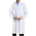 thumbnail image 1 of Dovford Lab Coat Unisex Scientist School Workwear Long/Short Sleeve Uniform Working Clothes Button with Pockets, 1 of 1