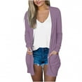 thumbnail image 1 of Dovford Lightweight Cardigans for Women Trendy Summer Long Sleeve Open Front Cardigan with Pockets Thin Sweaters Knit Tops, 1 of 5