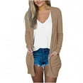 thumbnail image 1 of Dovford Lightweight Cardigans for Women Trendy Summer Long Sleeve Open Front Cardigan with Pockets Thin Sweaters Knit Tops, 1 of 5