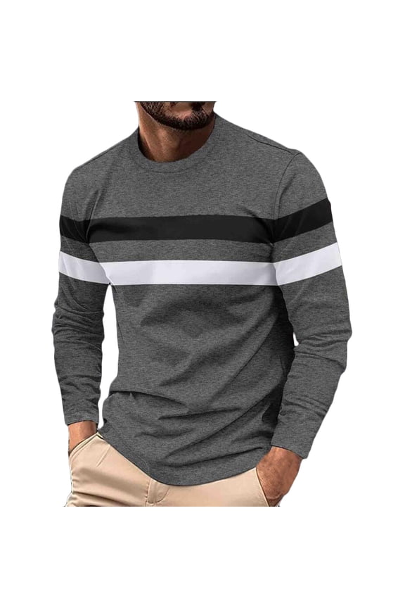 Long Sleeve Shirts for Men - Soft Casual Tees Comfy Full Sleeves Men's T-Shirts