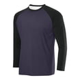 thumbnail image 1 of Dovford Long Sleeve Shirts for Men's Baseball T-Shirts Reglan Sleeve Crew Neck Casual Soft Vintage Workout Athletic Classic Fitted Tee Shirt, 1 of 2