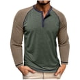 thumbnail image 1 of Dovford Long Sleeve Shirts for Men's Fashion Henley Shirt Classic Long Sleeve Lightweight Button Cotton Blend T-Shirt for Men, 1 of 6