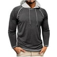 thumbnail image 1 of Dovford Long Sleeve Shirts for Men's Gym Workout Active Long Sleeve Pullover Lightweight Hoodie Casual Hooded Sweatshirts, 1 of 6