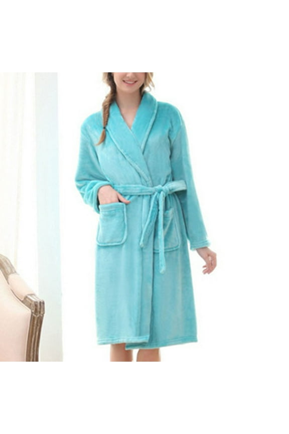 Luxury Cotton Terry Shawl Bathrobe Collar Robe with Slippers - One Unisex Spa Robe - Bathrobe for Men & Women