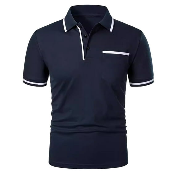 Dovford Man’s Polo Shirt Casual Basic Designed V-Neck Tee Shirts 2025