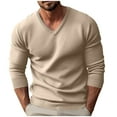 thumbnail image 1 of Dovford Men Casual V Neck Sweater Ribbed Knit Slim Fit Long Sleeve Pullover Top Spring 2025, 1 of 7