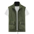 thumbnail image 1 of Dovford Men Full-Zip Lightweight Softshell Vest Quick Dry Outdoor Casual Multi Pocket Fishing Vests Sleeveless Jacket for Hiking Golf, 1 of 3