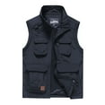thumbnail image 1 of Dovford Men Full-Zip Lightweight Softshell Vest Quick Dry Outdoor Casual Multi Pocket Fishing Vests Sleeveless Jacket for Hiking Golf, 1 of 6