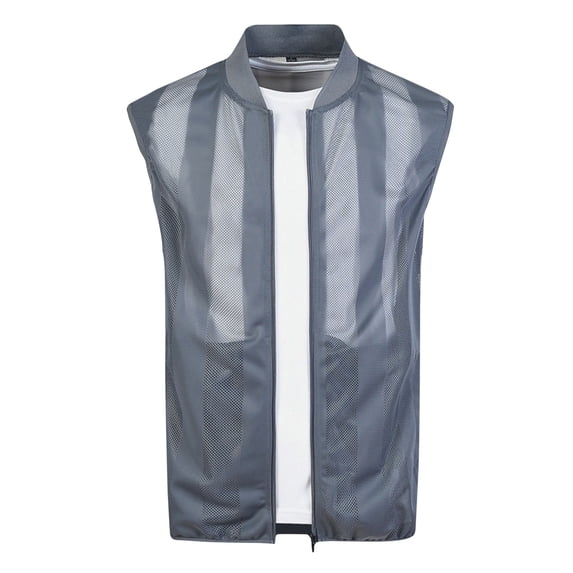 Dovford Men Full-Zip Lightweight Softshell Vest Quick Dry Outdoor Casual Multi Pocket Fishing Vests Sleeveless Jacket for Hiking Golf