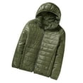 thumbnail image 1 of Dovford Men Puffer Jacket with Hood Ultra Lightweight Packable Quilted Hooded Bubble Down Jackets Winter Insulated Thick Outwear, 1 of 3