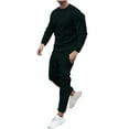 thumbnail image 1 of Dovford Men Sweat Suit 2 Piece Outfit Casual Solid Crewneck Sweatshirt and Sweatpant Set Sports Jogging Tracksuits with Pockets, 1 of 6