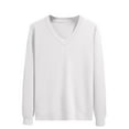 thumbnail image 1 of Dovford Men V Neck Dress Sweater Knit Long Sleeve Casual Slim Fit Pullover Sweater, 1 of 6