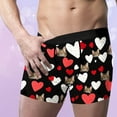 thumbnail image 1 of Dovford Men Valentines Boxer Briefs, Fashion Funny Novelty Heart Underwear, Comfort Breathable Soft Underpants Shorts, 1 of 7