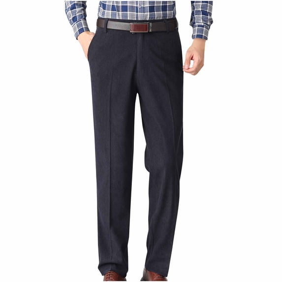 Dovford Men Vintage Tweed Pants Herringbone Pleated Suit Trousers