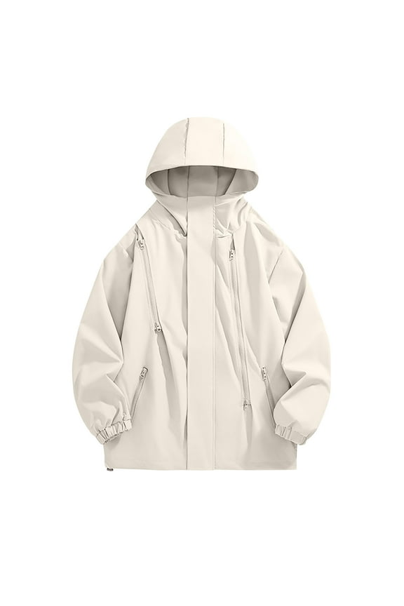 Men Windproof Hiking Camping Waterproof Casual Jacket Male Thin Trekking Loose Outdoor Jackets Windbreaker