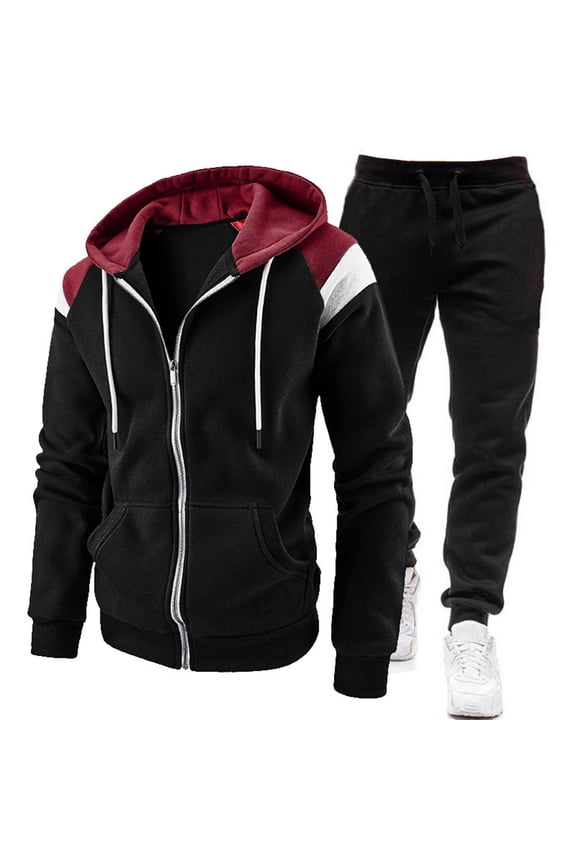 Men's 2 Pieces Tracksuits Running Sports Suits Drawstring Waistband Sweatsuit