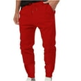 thumbnail image 1 of Dovford Men's 4-Way Stretch Casual Pants Regular Fit Lightweight Golf Dress Pants with Elastic Waist Zipper Pockets, 1 of 5
