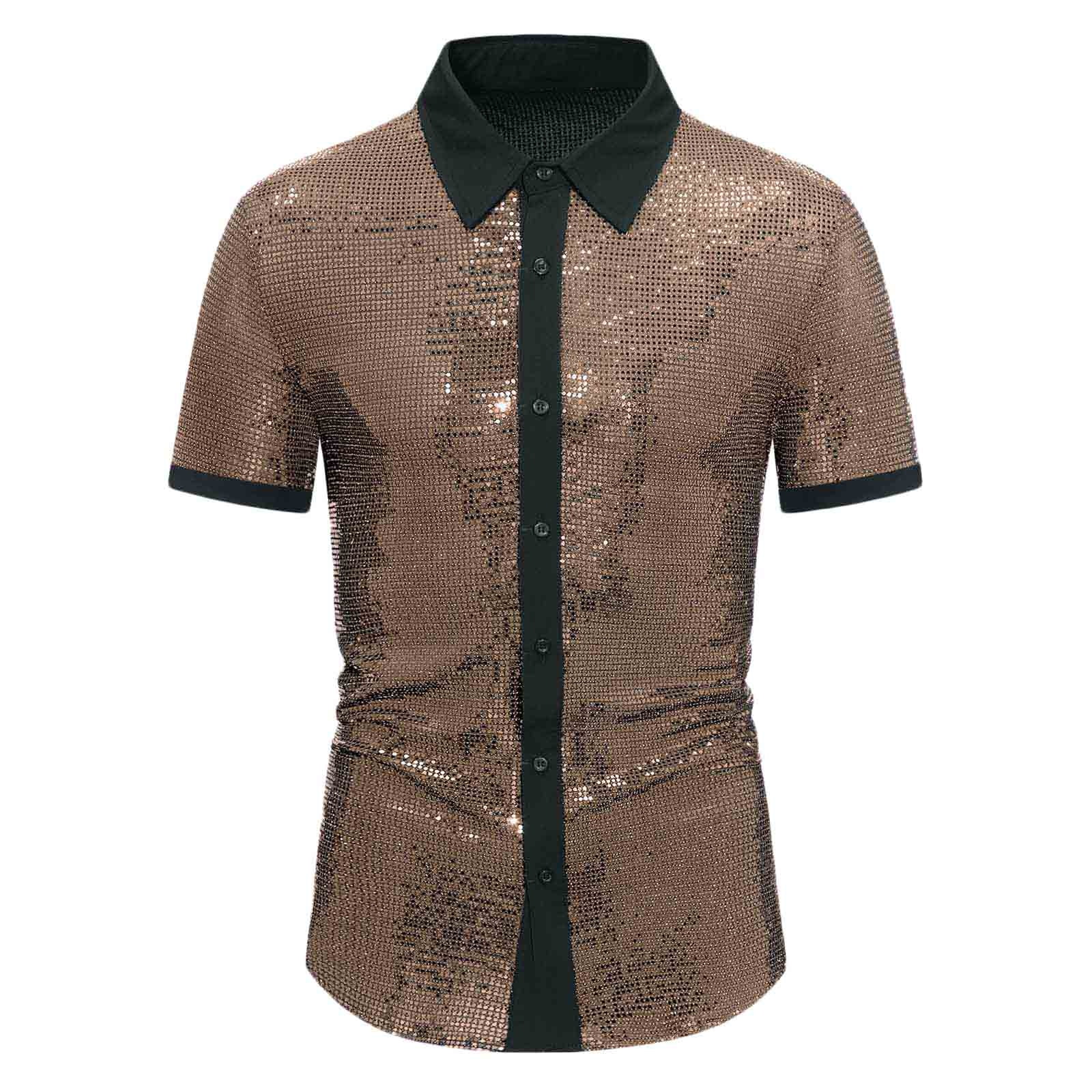 knee length dresses for ladies DOLCE & GABBANA Size S Gold Black Metallic Silk Hidden Buttons Long Sleeve  Shirt – Sui Generis Designer Consignment main image 0