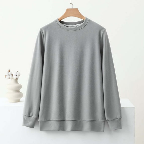 Dovford Men's And Women's Pajama Tops Crewneck Long Sleeve Lounge Shirt