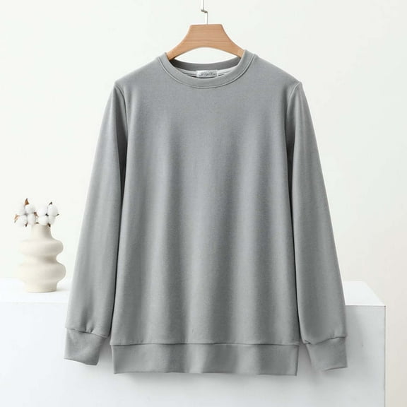 Dovford Men's And Women's Pajama Tops Crewneck Long Sleeve Lounge Shirt