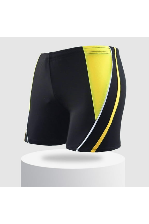 Men's Athletic Square Leg Swimsuit Jammers Durable Compression Swim Briefs Training Bathing Swimming Shorts