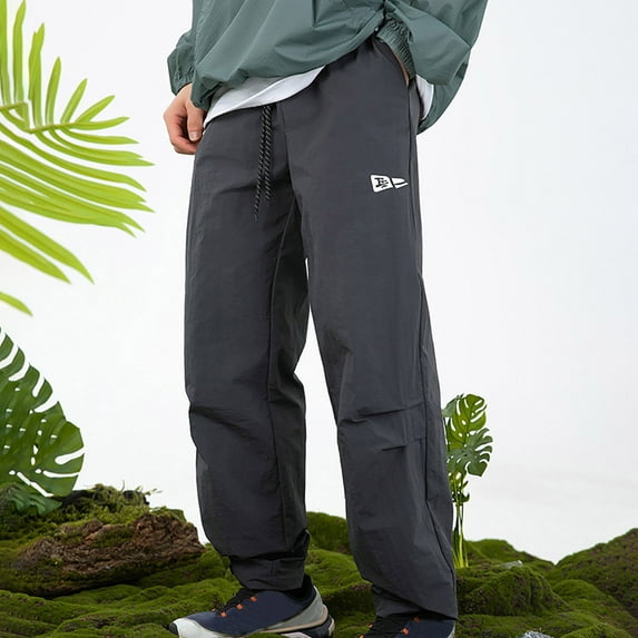 Dovford Men's Baggy Cargo Pants Casual Parachute Cargo Pants Loose Fit Hip Hop Harem Pants with Pockets