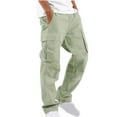 thumbnail image 1 of Dovford Men's Cargo Sweatpants Drawstring Casual Fleece Joggers Loose Fit Open Bottom Athletic Pants for Men with Pockets, 1 of 7
