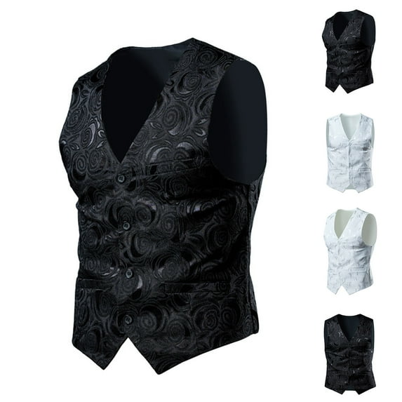 Dovford Men's Casual Business Vests Lightweight Waistcoat Slim Fit Suit Vest