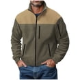 thumbnail image 1 of Dovford Men's Casual Outdoor Fleece Zip Jacket Long Sleeve Warm Winter Coat for Men with Zip Pocket 2025, 1 of 1