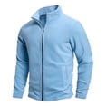 thumbnail image 1 of Dovford Men's Casual Outdoor Fleece Zip Jacket Long Sleeve Warm Winter Coat for Men with Zip Pocket, 1 of 6