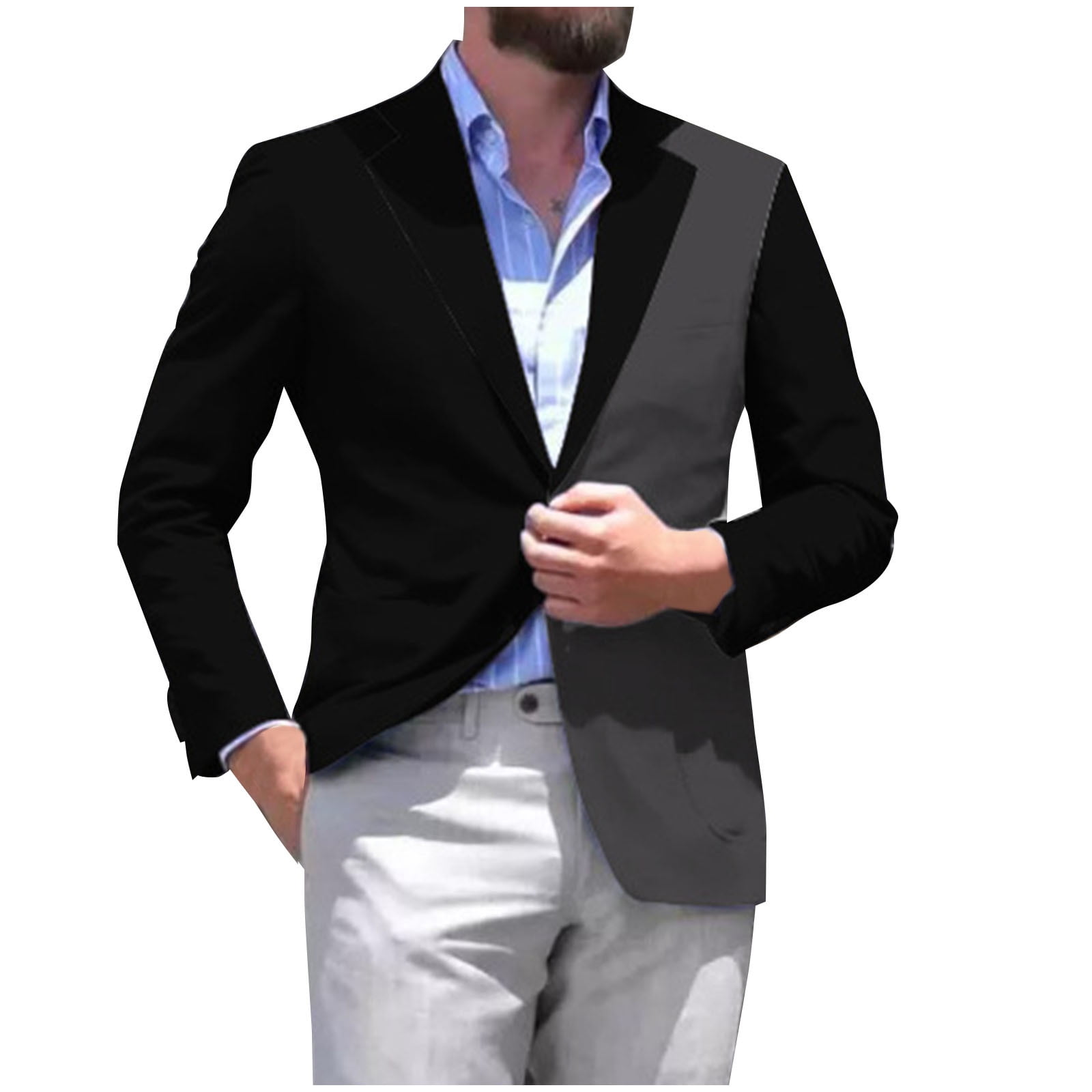Dovford Men's Casual Slim Fit Linen Blazer Regular fit Jacket ...