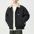 thumbnail image 2 of Men's Vintage Buckskin Suede Trucker Jacket - Dark Brown, Button-Down, Windproof Casual Coat 2 of 11
