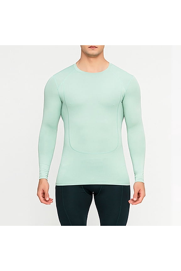 Men's Compression Shirt Long Sleeve Athletic Workout T-Shirts Top Active Sport Baselayer Undershirt Gear Shirt 2025