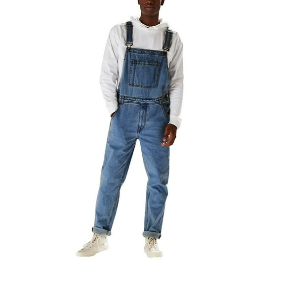 Dovford Men's Denim Bib Overall, Mens Regular Fit Overall Midweight Workwear with Adjustable Straps and Convenient Tool Pockets