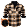thumbnail image 1 of Dovford Men's Flannel Shirt Jacket Quilted Lined Long Sleeve Button Down Shirts Jacket, 1 of 5