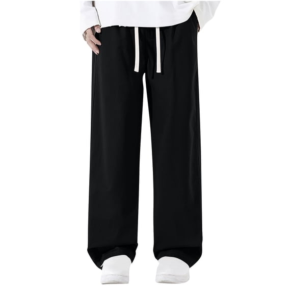 Dovford Men's Flap Pocket Denim Cargo Pants Straight Leg Skateboard Jean Trousers
