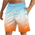thumbnail image 1 of Dovford Men's Gradient Color Swim Trunks Summer Board Shorts Quick-Dry Beach Shorts Drawstring Swimsuit, 1 of 4